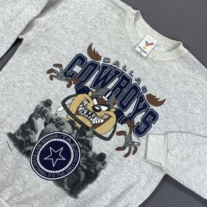 Vintage Dallas Cowboys Sweatshirt Mens XL Gray NFL Football Taz‎ Crewneck 90s